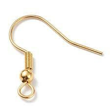 KK Korvakorukoukku (fish hook) kullattu 20 x 17 mm (20 kpl)
