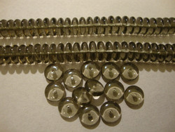 Tsekkiläinen lasihelmi savun harmaa rondelli 8,5 x 3,5 mm (10 kpl/pss)
