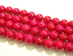 Marmori värjätty tumma pinkki pyöreä 6 mm (25/pss)