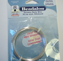 Beadalon hopeoitu metallilanka, paksuus 22 gauge = 0,64 mm (10 m/pakkaus)
