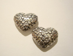Bali 925 hopeasydän 17 x 14 mm