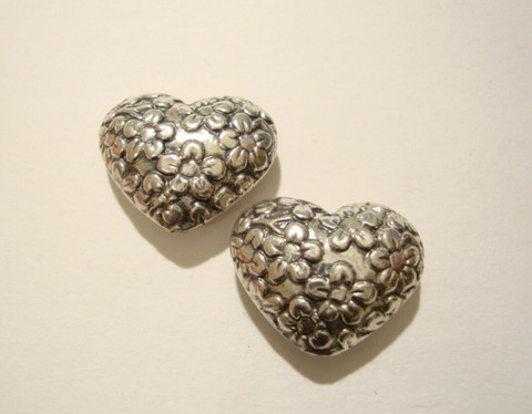 Bali 925 hopeasydän 17 x 14 mm