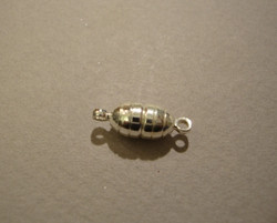 Magneettilukko hopeoitu ovaali 10 x 5 mm (5/pss)
