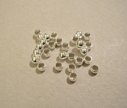 Beadalon hopeoitu kiinnityshelmi (puristushelmi) 3 mm (m-erä n. 100 kpl)
