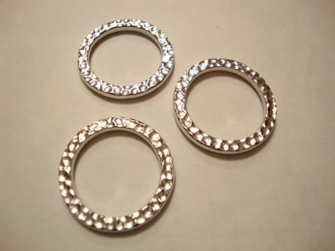 TierraCast Korulinkki Taottu hopeoitu 19,5 mm (sisämitta 13,5 mm)