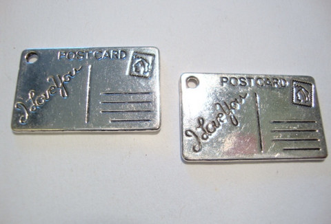 Riipus Postikortti hopeanvärinen 26 x 16 mm (2 kpl/pss)