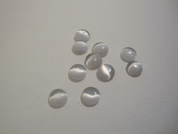 Kapussi vaalea harmaa kissansilmälasi puolipyöreä 6 mm (10 kpl/pss)