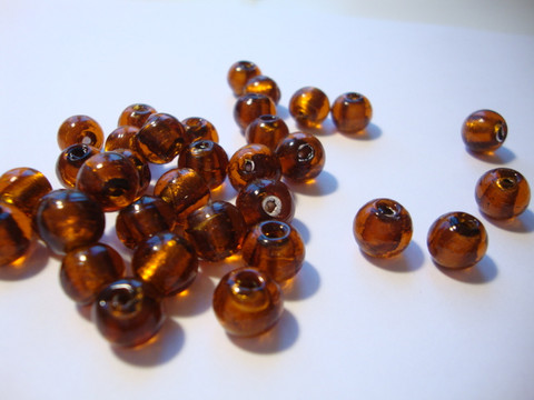 Folio lasihelmi topaasin ruskea pyöreä 8 mm (10 kpl/pss)