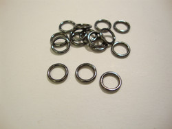 Välirengas 7 x 1 mm suljettu/kiinteä musta (10 kpl/pss)