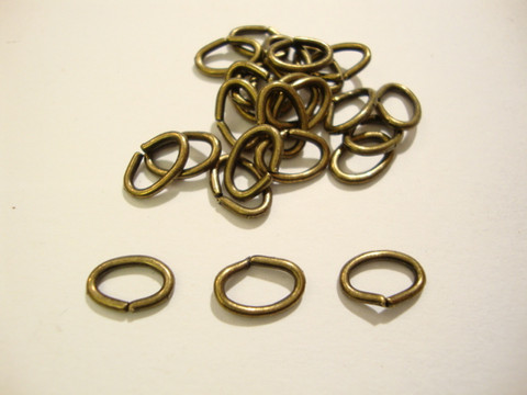 Välirengas 9 x 6 mm ovaali pronssi (30 kpl/pss)