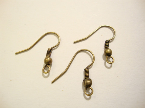 Korvakorukoukku (fish hook) pronssi 21 x 16 mm  (20 kpl/pss)