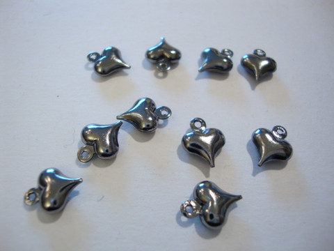 Riipus / maskotti Minisydän musta n. 8 mm (10 kpl/pss)