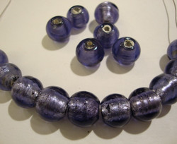 Folio lasihelmi violetti pyöreä 10 mm (2/pss)