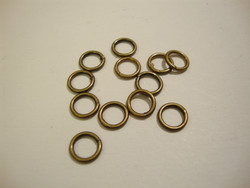 Välirengas 7 x 1 mm suljettu/kiinteä pronssi / antiikkimessinki (10 kpl/pss)