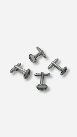 Kalvosinnappiaihio hopeoitu pyöreä 10 mm:n kapussille (2 kpl)