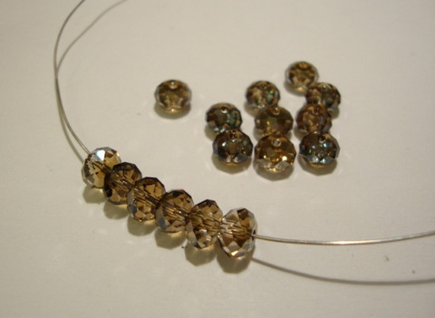 Swarovski kristallihelmi pronssi rondelli 4 x 6 mm (4/pss)
