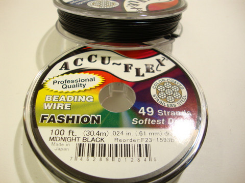 Accu-Flex 49-säikeinen vaijeri musta 0,61 mm (myyntierä 1 m)