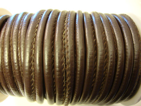Nappajäljitelmänauha tummanruskea pyöreä 4 mm (m-erä 50 cm)
