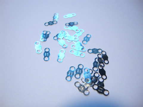 Lukon vastakappale 7 x 3 mm 925 sterling hopea (4 kpl/pss)