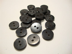 Sarvinappi luonnon musta kiillotettu pyöreä 12 mm