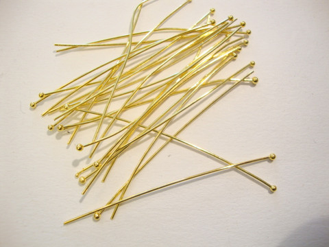 Korupiikki kullattu 50 x 0,6 mm pallolla (100 kpl/pss)