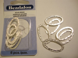 Beadalon Korulinkki / linkkirengas ovaali hopeoitu 30 x 17 mm (6 kpl/pss)