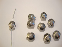 TierraCast Metallihelmi Simpukka hopeoitu 10 mm (2 kpl/pss)