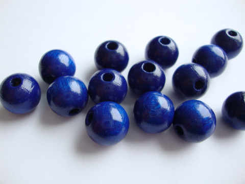 Rayher Puuhelmi kirkas sininen pyöreä 12 mm (32 kpl/pss)