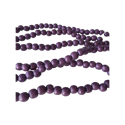 Puuhelmi  tumma lila /violetti pyöreä 6 mm (n.74 kpl/nauha)