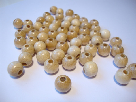 Rayher puuhelmi puunvärinen natural pyöreä 12 mm (32 kpl/pss)