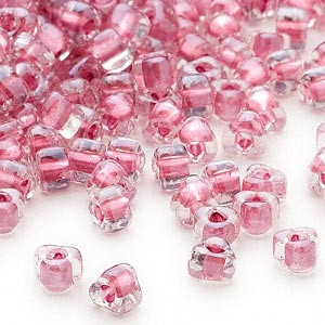 Miyuki siemenhelmi kolmio 4x4x3 mm kirkas-ruusunpunainen sisus TR1132 (10 g/pss)