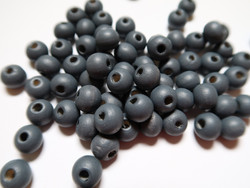 Puuhelmi tumma harmaa pyöreä 8 mm (50 kpl/pss)