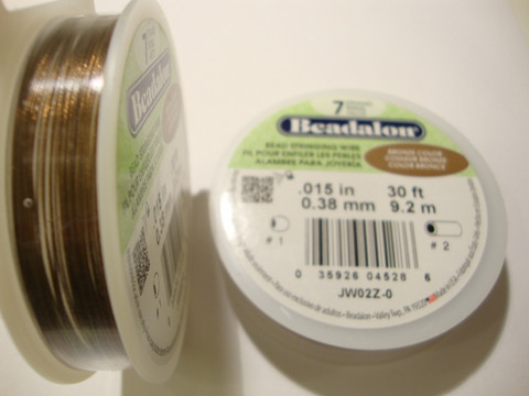 Beadalon koruvaijeri 7-säikeinen pronssinvärinen 0,38 mm, (9,2 m kela)