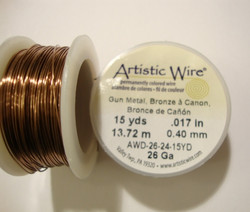 Beadalon Artistic Wire -metallilanka pronssinvärinen 26 Gauge = 0,4 mm (13,7 m kela)