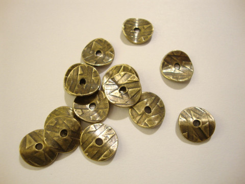 TierraCast Metallihelmi/helmihattu pronssi Aaltoileva 10 mm (4/pss)