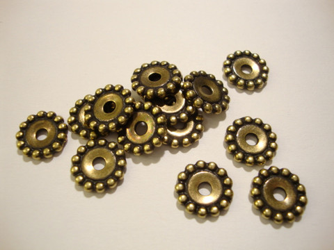 TierraCast Metallihelmi pallokuvioitu pronssi 12 mm (4 kpl/pss)