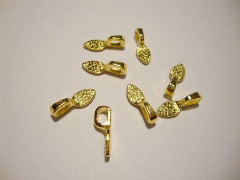 Riipuspidike liimattava kullattu 14 x 5 mm, lenkin halkaisija yli 2 mm (2 kpl/pss)