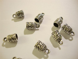 Nauhanpää antiikkipatina hopeoitu liimattava 10 x 7 mm (10 kpl/pss)