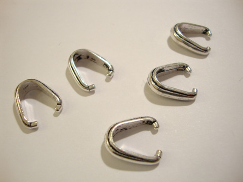 TierraCast Puristettava riipuspidike Nouveau hopeoitu 12 x 4 mm