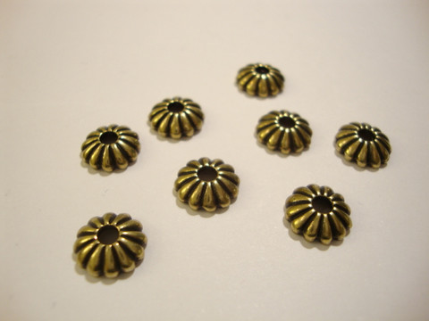 TierraCast Helmihattu uritettu pronssi pyöreä 10 mm (4 kpl/pss)