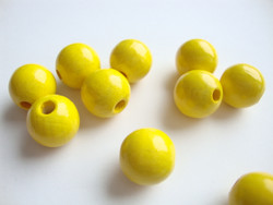 Rayher Puuhelmi keltainen 6 mm (115 kpl/pss)