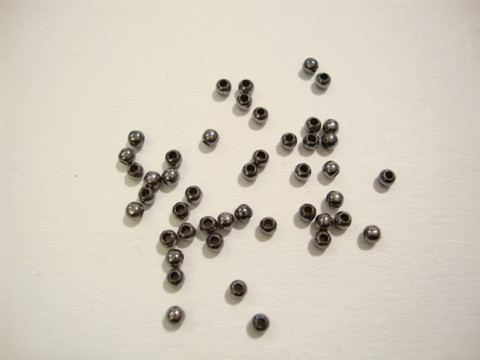 KK Metallihelmi musta pyöreä 2 mm (500 kpl/pss)