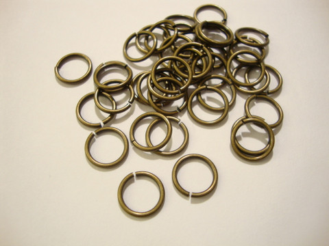 Välirengas 9 x 1,2 mm pronssinvärinen avattava (20 kpl)