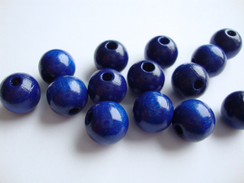 Rayher Puuhelmi kirkas sininen pyöreä 10 mm (52 kpl/pss)