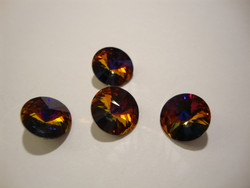 Swarovski kristalli rivoli pinkki/violetti/kupari (Volcano) pyöreä 12 mm