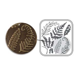 Vintaj DecoEmboss metallinpainolevy Fern (Saniainen)