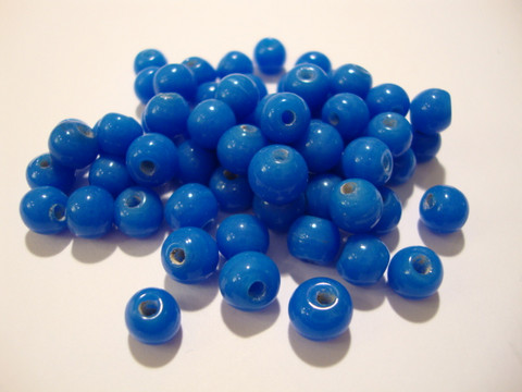 Opaakki lasihelmi tummansininen pyöreä 6 mm (30 kpl/pss)