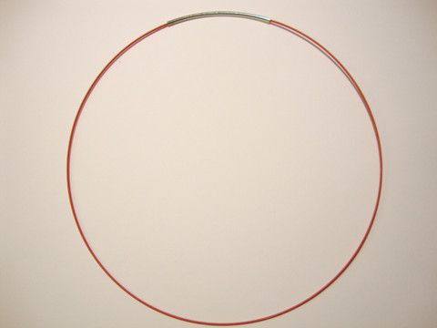 Valmis vaijeri kaulakoruun 45 cm x 1 mm punainen