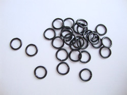Vintaj välirengas 7,25 mm musta (6 kpl/pss)