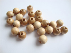 Rayher Puuhelmi puunvärinen natural pyöreä 8 mm (82 kpl/pss)